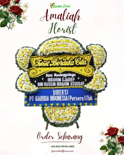 Papan Bunga Duka di Kebon Waru