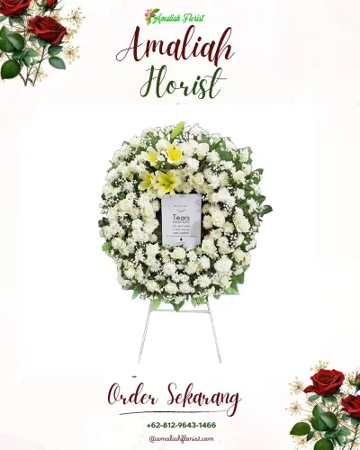 Krans Bunga Duka Cita di Kebon Waru