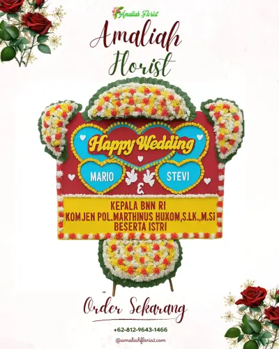 Karangan Papan Bunga Pernikahan di Kebon Waru